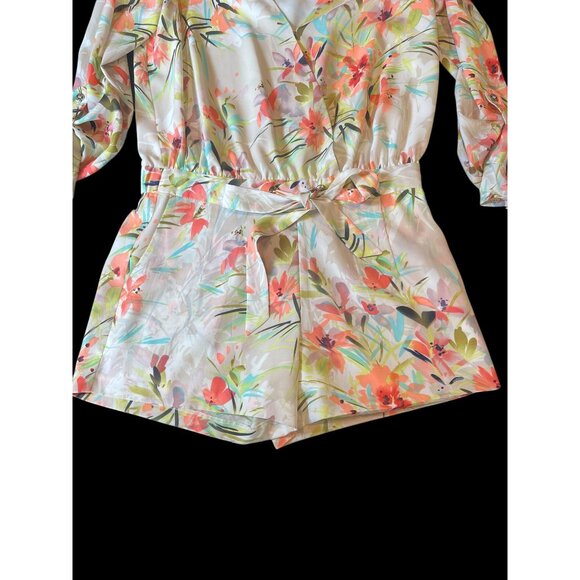 Y2K Guess by Marciano Botanica Shorts Romper Women’s Size 0 - Picture 3 of 9